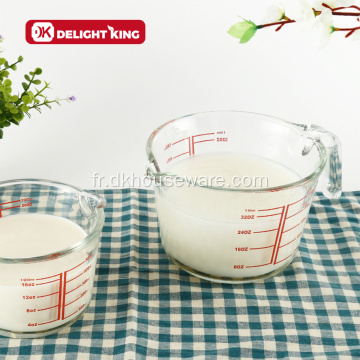 2 pcs verre mesurant tasse de cuisine de la cuisine